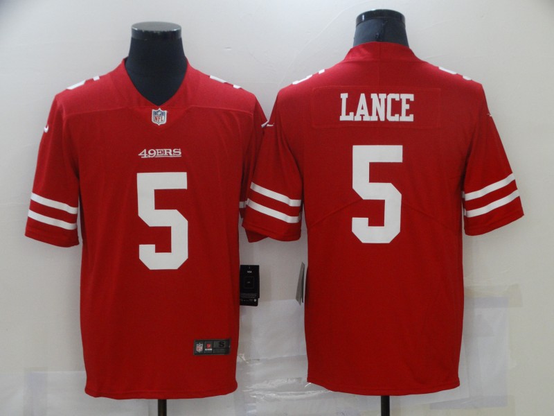Men San Francisco 49ers #5 Lance Red Nike Vapor Untouchable Limited 2021 NFL Jersey->chicago bears->NFL Jersey